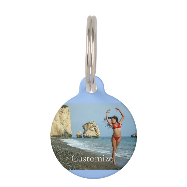 Bikini Model Dancing Thunder_Cove Pet Tag (Front)