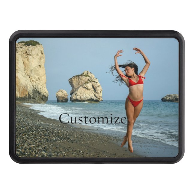 Bikini Model Dancing Thunder_Cove Trailer Hitch Cover (Front)