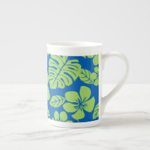 BIKINI ROSE (BLEU/VERT) BONE CHINA MUG