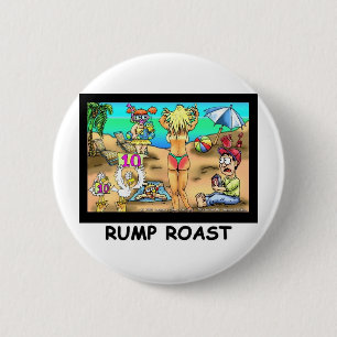 Bikini Rump Roast Funny Offbeat Tees & Gifts 2 Inch Round Button
