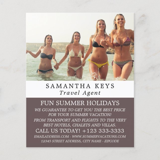 Bikini Vacation, Travel Agent Advert  Flyer (Front)