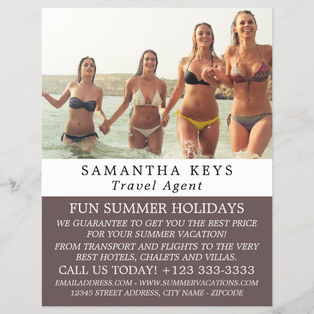 Bikini Vacation, Travel Agent Advert  Flyer (Front)