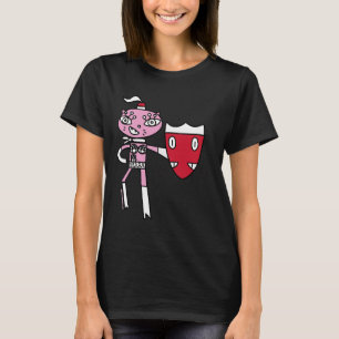Bikinikat A Pink Cat Super Hero With Shield T-Shirt