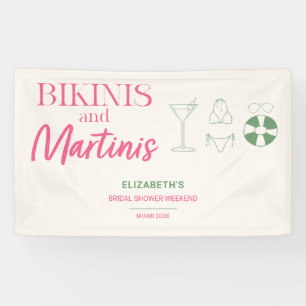 Bikinis and Martinis Bridal Shower Weekend Beach Banner