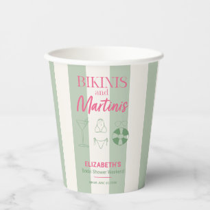Bikinis and Martinis Bridal Shower Weekend Gift Paper Cups