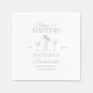 Bikinis and martinis Elegant vintage bachelorette Napkin