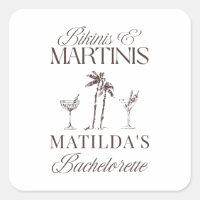 Bikinis and martinis Elegant vintage bachelorette