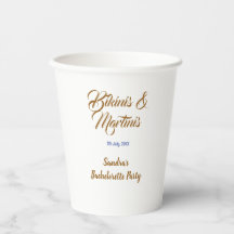 bikinis & martinis bachelorette party name brown 