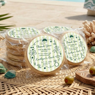 Bikinis & Martinis Beach Bachelorette Party Favor Classic Round Sticker