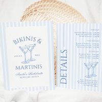 Bikinis & Martinis Green Bachelorette Weekend Invi