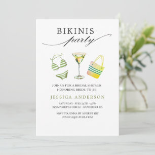 Bikinis Party Bridal Shower Bachelorette Invitation