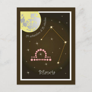 Bilancia 24 settembre al 23 ottobre Postkarte Postcard