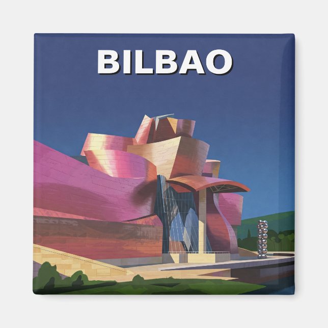 Bilbao Guggenheim Museum Travel Abstract Magnet (Front)