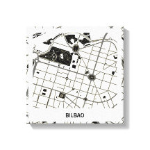Bilbao minimalist map - Black-White