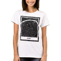 Bilbao minimalist map T-shirt - Black-white