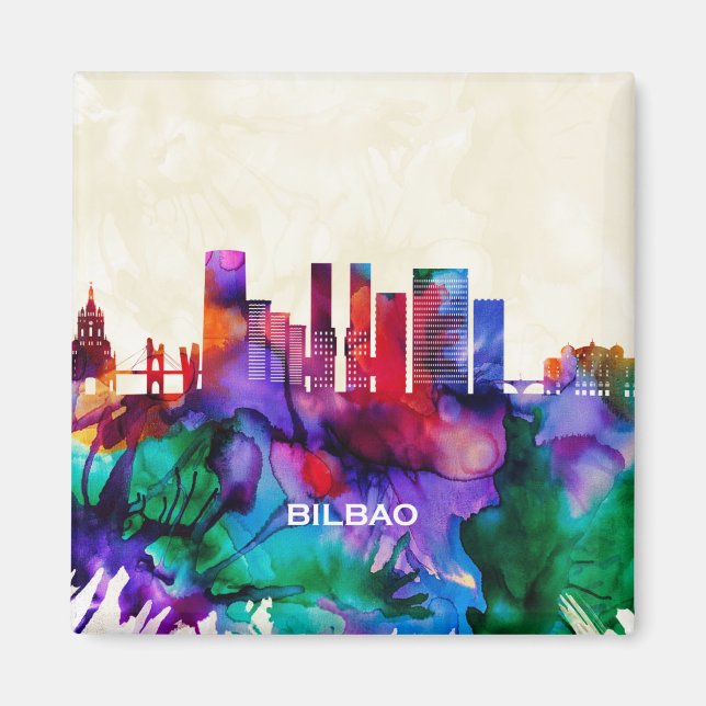Bilbao Skyline Magnet (Front)