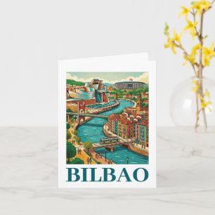 Bilbao Spain Travel - Colorful Architecture Card