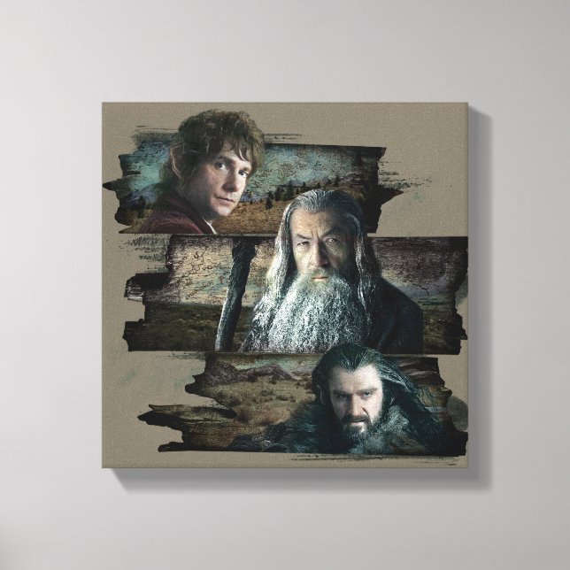 BILBO BAGGINS™, Gandalf, THORIN OAKENSHIELD™ Canvas Print (Front)