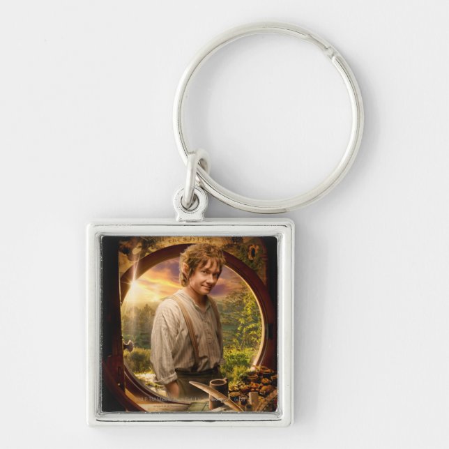 BILBO BAGGINS™ in Shire Collage Keychain (Front)