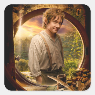 BILBO BAGGINS™ in Shire Collage Square Sticker