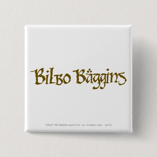 BILBO BAGGINS™ Solid 2 Inch Square Button (Front)