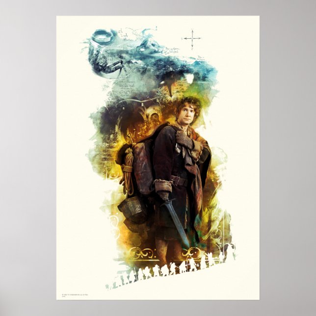 BILBO BAGGINS™ & The Company of Dwarves Graphic Poster (Front)
