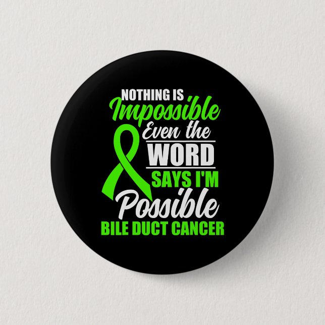 Bile Duct Cancer Awareness 2  Inch Round Button (Front)