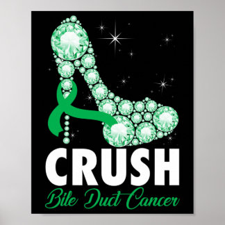 Bile Duct Cancer Awareness High Heel Warrior Survi Poster