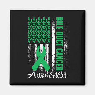 Bile Duct Cancer Awareness Kelly Green Ribbon Us F Magnet