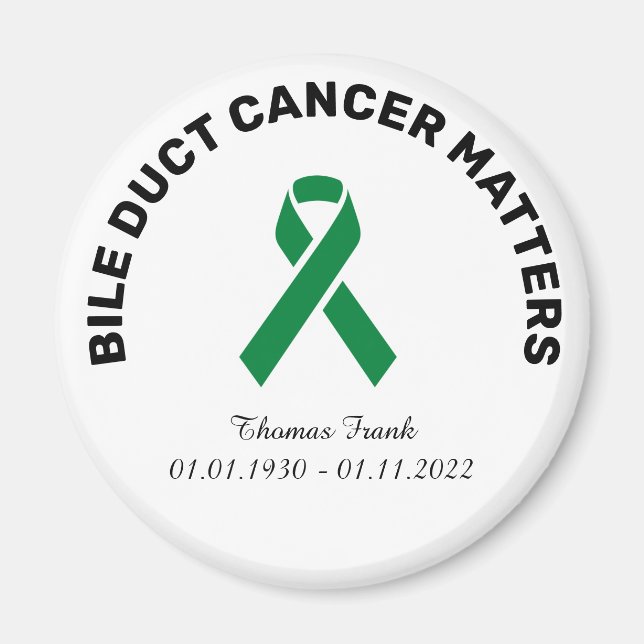Bile Duct Cancer Awareness  Magnet (Front)