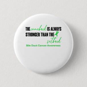 Bile Duct Cancer Awareness Ribbon Support Gifts 2 Inch Round Button