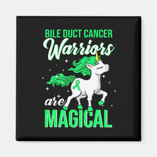 Bile Duct Cancer Awareness Warrior Fun Unicorn  Magnet