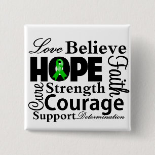 Bile Duct Cancer Collage of Hope 2 Inch Square Button