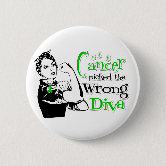 Bile Duct Cancer Picked The Wrong Diva 2 Inch Round Button (Front)