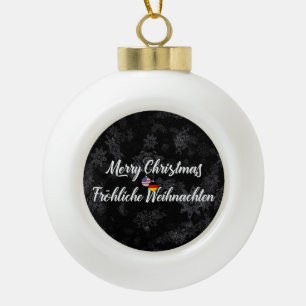 Bilingual German American Holiday Ornament