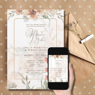 Bilingual Invitación de Boda Boho Template