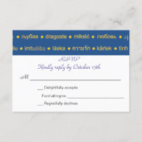 Bilingual Love Languages Wedding Invitation RSVP