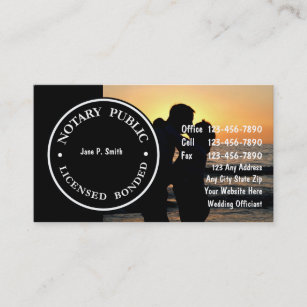 Bilingual Notary Business Cards