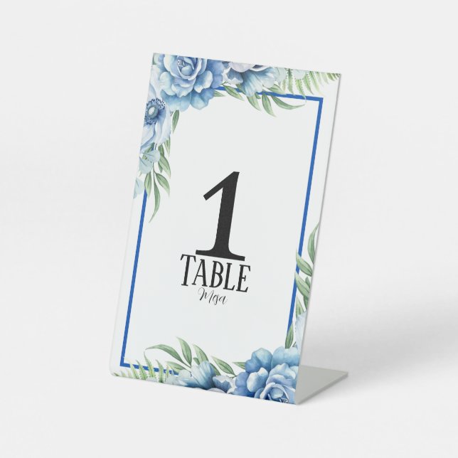 Bilingual Number Table Sign (Front)