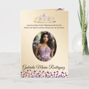 Bilingual Quinceañera Order of Events Program