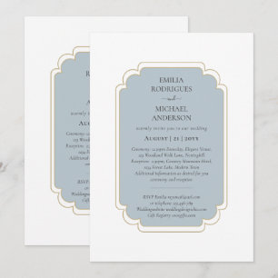 Bilingual Spanish Boda Budget Wedding  Invitation