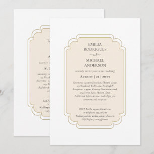 Bilingual Spanish Boda Budget Wedding Invitation