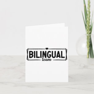 Bilingual Team Teacher Back To School For Bilingua Card