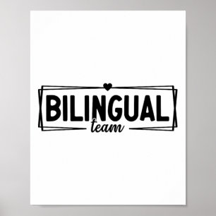 Bilingual Team Teacher Back To School For Bilingua Poster