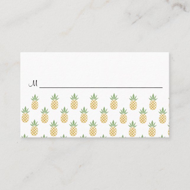 Bilingual Tropical Place Card (100) (Front)