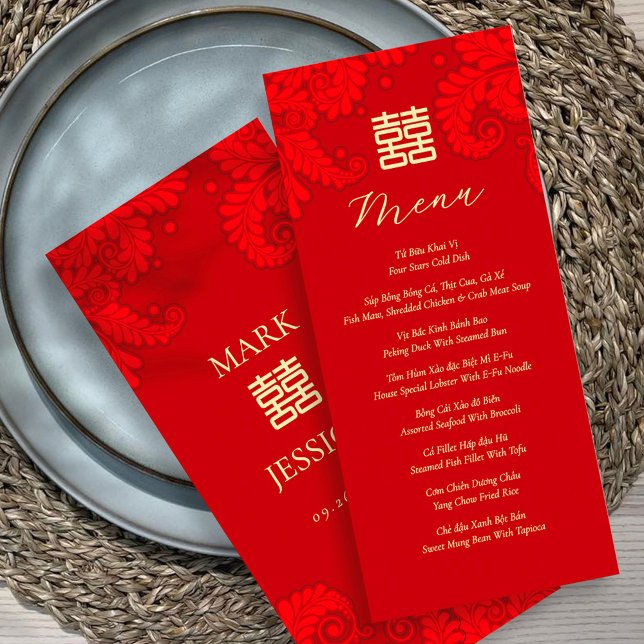 Bilingual Vietnamese English Wedding Menu (Creator Uploaded)