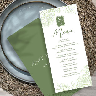 Bilingual Vietnamese Ranunculus Wedding Menu