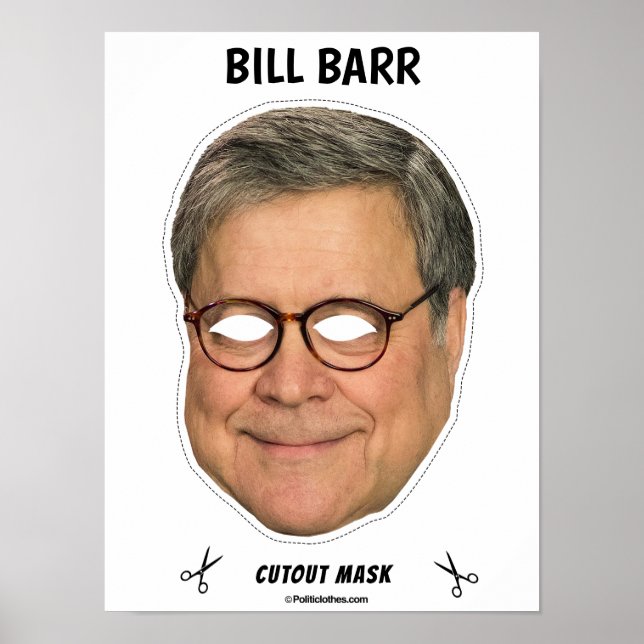 BILL BARR Halloween Mask Poster (Front)