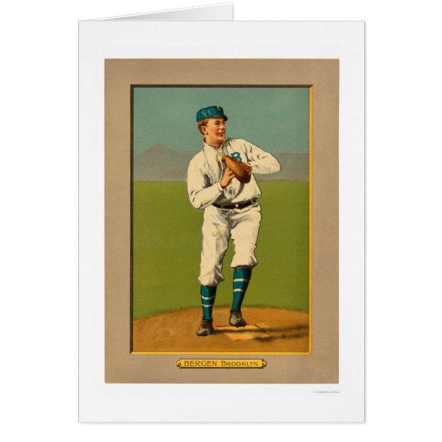 Bill Bergen Dodgers Baseball 1911 (Front)