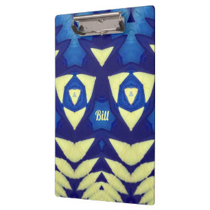 BILL ~ Blue and Cream design Clipboard